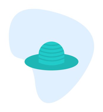 Güneş Şapkası simgesinin vektör illüstrasyonu 