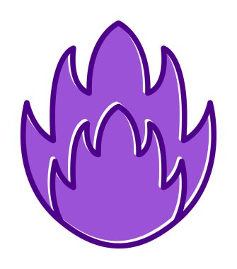 Basit düz ateş ikonu vektör illüstrasyon tasarımı