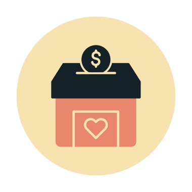 Bağış Kutusu vektör simgesi