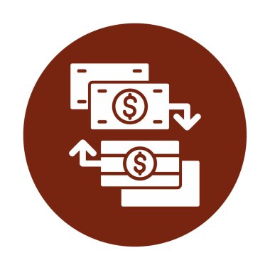 para değişimi simgesi, vektör illüstrasyonu 