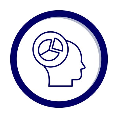 Basit Pasta Grafiği simgesi, vektör illüstrasyonu