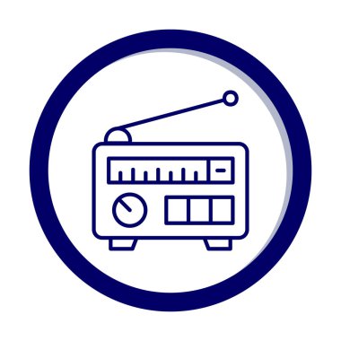 radyo simgesi web basit illüstrasyon