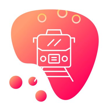 tren simgesi, vektör illüstrasyonu 