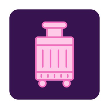 bavul ikonu vektör illüstrasyonu 