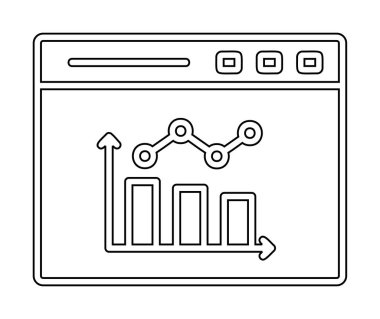 çubuk çizelgesi vektör illüstrasyonu