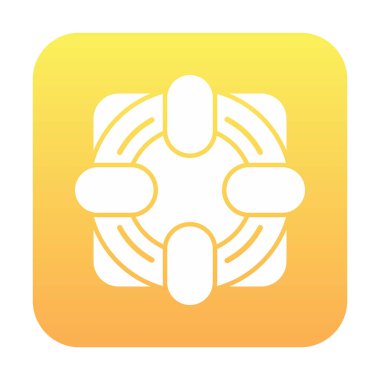 Bir cankurtaran simgesinin vektör illüstrasyonu