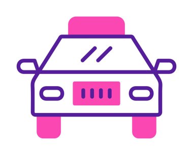 taksi simgesi vektör illüstrasyonu 