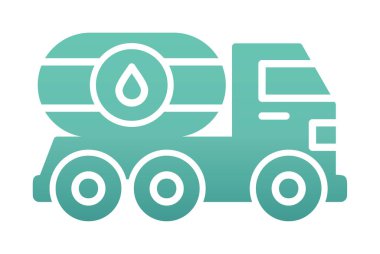 petrol kamyonu ikonu vektör illüstrasyonu