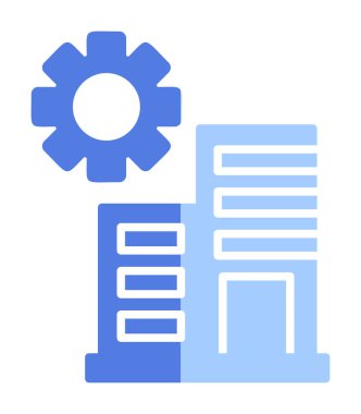 Bakım daireleri simge vektör illüstrasyonu 