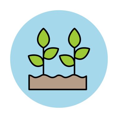 Büyüyen Bitkiler web simgesi, vektör illüstrasyonu 