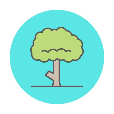 ağaç web simge vektör çizim