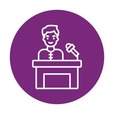 Basın Konferansı vektör illüstrasyonu