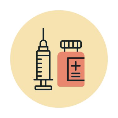 Aşılama web simgesi, vektör illüstrasyonu