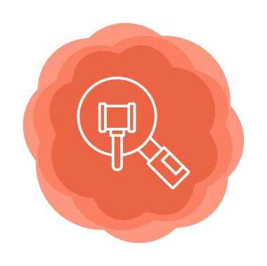 Büyütücü cam çizgi simgesi, arama konsepti