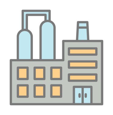 Factory icon, vector illustration simple design