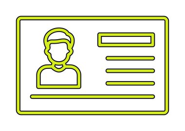 Visa belgesi simgesinin vektör illüstrasyonu 