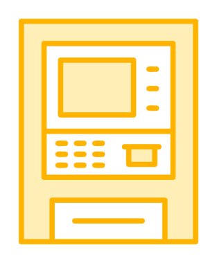 atm simge vektör illüstrasyonu 