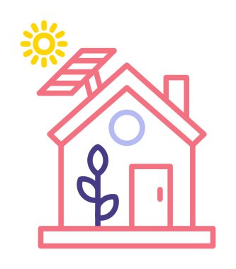 Eco house simge vektör çizim