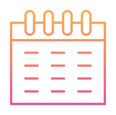 Takvim simgesi, vektör çizimi