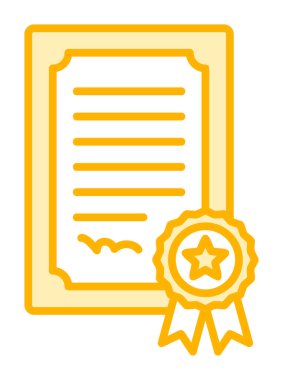 Sertifika vektör simgesi modern basit illüstrasyon                                 