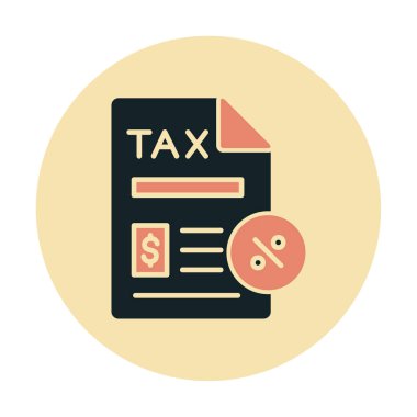 Vergi Kağıtları simgesi, vektör illüstrasyonu               