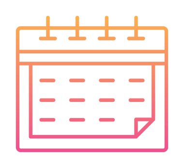 Takvim simgesi, vektör illüstrasyon tasarımı