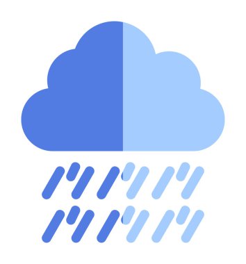 yağmur simgesi, vektör illüstrasyonu  