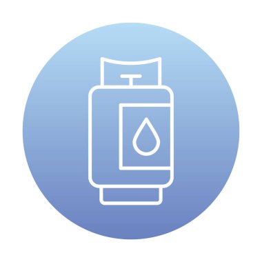 Gaz Silindiri ikon vektör illüstrasyonu  