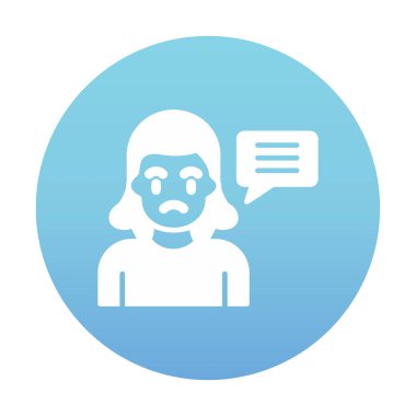 Sohbet düz simgesi, vektör illüstrasyonu