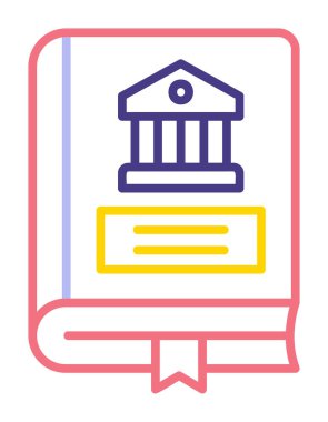 Tarih kitabı simgesinin vektör illüstrasyonu