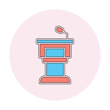 Podyum simgesinin vektör illüstrasyonu 