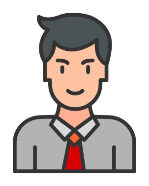Man web simgesi, vektör illüstrasyonu 