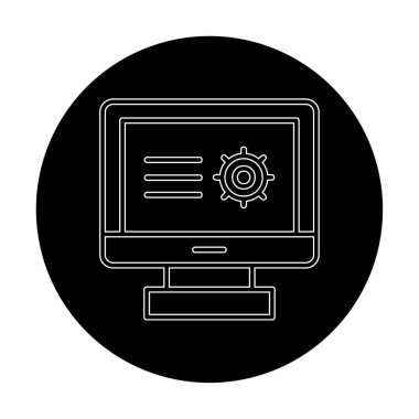 Basit Araştırma simgesi, vektör illüstrasyonu