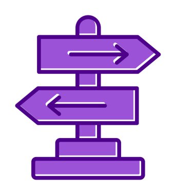 Yön düz simge, vektör illüstrasyonu