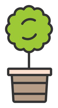 Myrtus bitki ikonu vektör çizimi