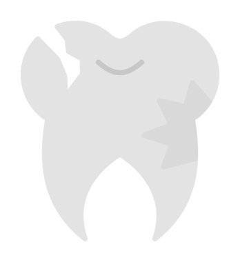 Diş ikonu vektör illüstrasyonunu taşır 