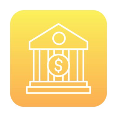 Banka simgesi, vektör illüstrasyonu 