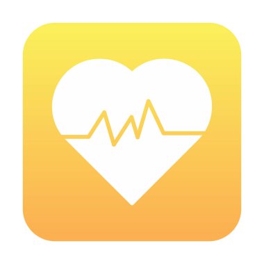 kalp atışı ikonu, vektör illüstrasyonu 