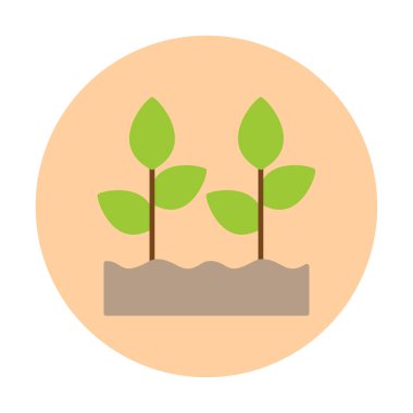 Growing plants web icon, vector illustration 