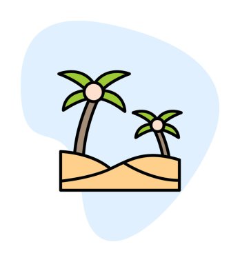 plaj simgesi vektörü beyaz arkaplanda izole edildi