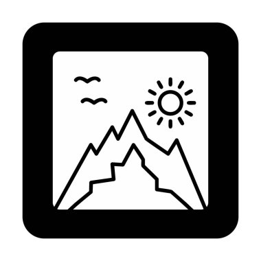 fotoğraf simgesi vektör illüstrasyonu