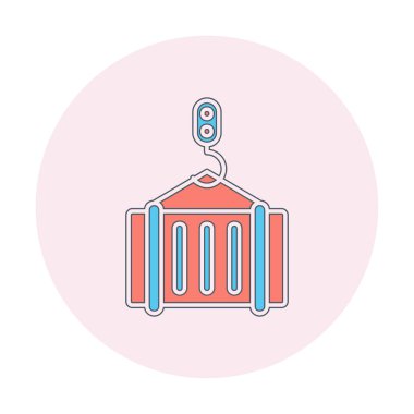 kargo kutusu simgesi, vektör illüstrasyonu basit tasarım