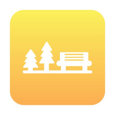 Dinlenme Alanı web simgesi, vektör illüstrasyonu 