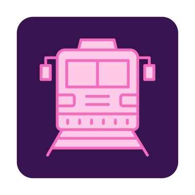 tren simgesi, vektör illüstrasyonu 