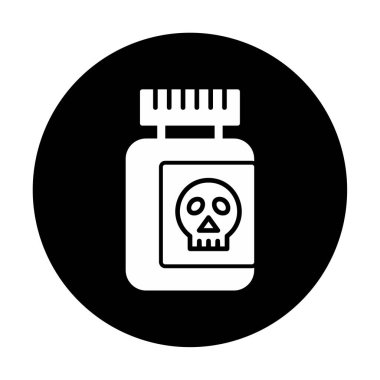 Zehir. Web simgesi basit illüstrasyon 