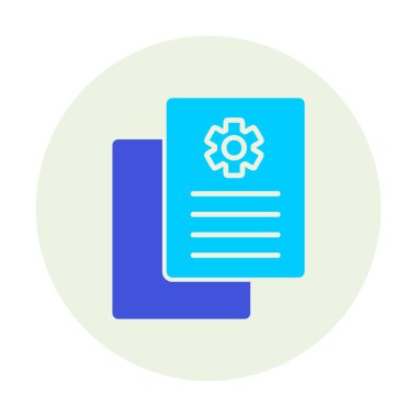 Çalışma Raporu. Web simgesi basit illüstrasyon