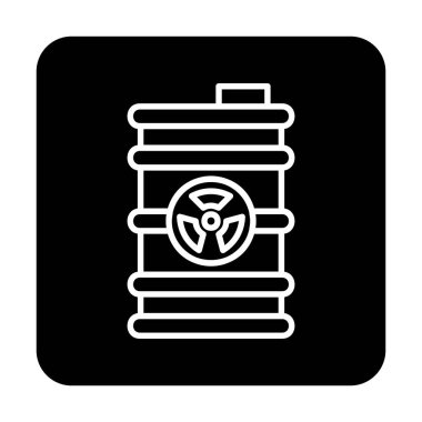 zehirli atık kutusu simgesi moda tasarım tarzında