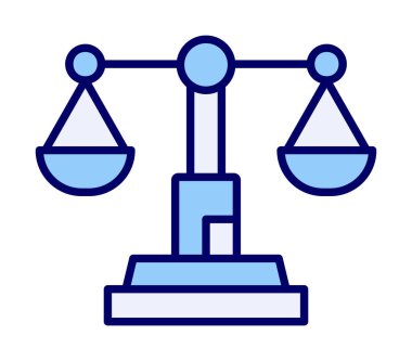 Basit adalet ölçeği resimleme tasarımı