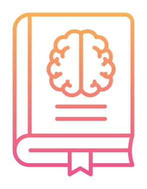 Nöroloji Kitabı web simgesi vektör illüstrasyonu