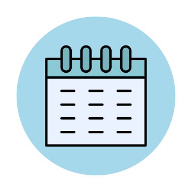 Takvim simgesi, vektör çizimi